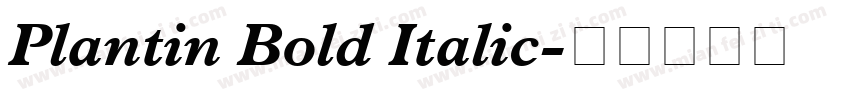Plantin Bold Italic字体转换